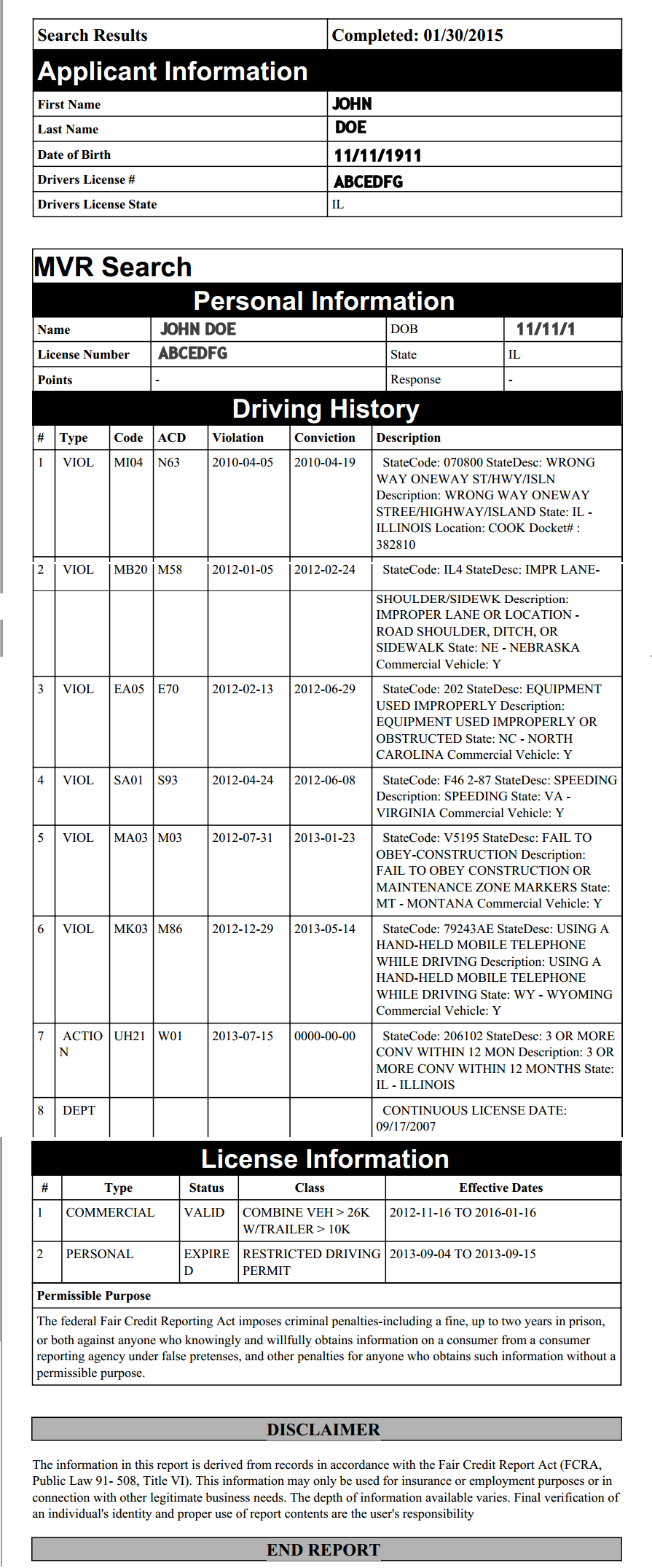 ohio bmv driving record unofficial